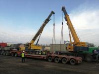 In January 2020, our company carried out the reloading of a 73-ton transformer intended for the Azov wind farm.